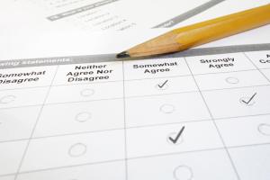 Photo of a Questionnaire