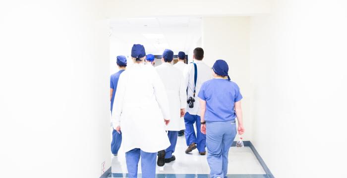 Photo of surgeons walking